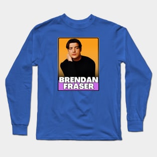 Brendan fraser ( 90s retro style) Long Sleeve T-Shirt